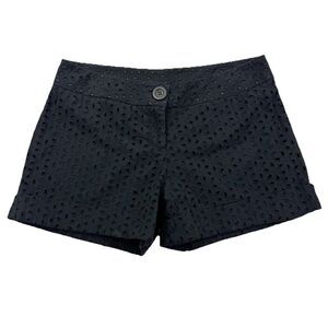 Lotus Black Eyelet Shorts M Indie Boho Chic Cottagecore Resortwear USA